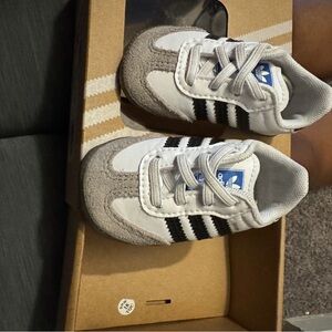 Adidas White and Gray Sneakers Classic Design